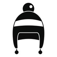 icono de sombrero de invierno chico, estilo simple vector