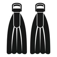 Diving fins icon, simple style vector