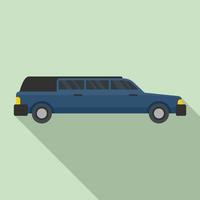 Personal limousine icon, flat style vector