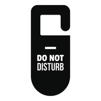 Dont disturb tag icon, simple style vector