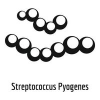 Streptococcus pyogenes icon, simple style. vector