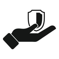 Care security icon, simple style vector