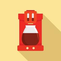 Coffee machine icon, flat style vector