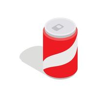 Carbonated drink icon, isometric 3d style vector