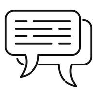 Expertise chat icon, outline style vector
