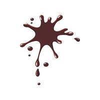 Brown drops of chocolate icon vector