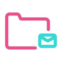 Mail Chat Folder Icon Two Tone vector