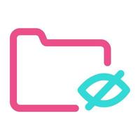 Restricted Folder Icon Two tone vector