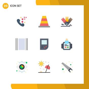 9 Universal Flat Colors Set for Web and Mobile Applications device layout color horizontal cover Editable Vector Design Elements