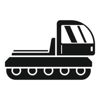 icono de snowcat de montaña, estilo simple vector