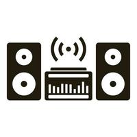 Sound system icon, simple style vector