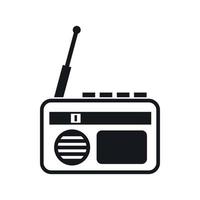 Radio icon, simple style vector