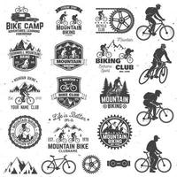 colección de ciclismo de montaña. ilustración vectorial vector