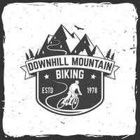 Downhill mountain biking. Vector illustration.