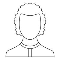 Man avatar icon vector thin line