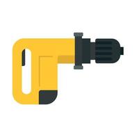 Power drill icon, flat style vector