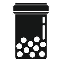 icono de tarro de pastillas, estilo simple vector