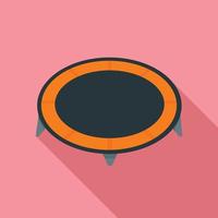 House trampoline icon, flat style