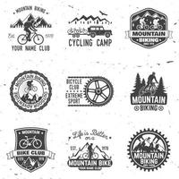 conjunto de clubes de ciclismo de montaña. ilustración vectorial vector