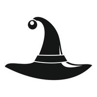 Witch hat icon, simple style vector