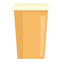 Latte paper cup icon, flat style vector