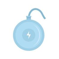 Turbo wireless charger icon, flat style vector