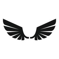 Wings angel icon, simple style vector