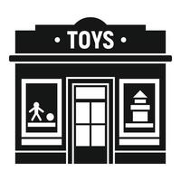 icono de la tienda de la calle de juguetes, estilo simple vector