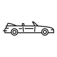 Modern cabriolet icon, outline style vector