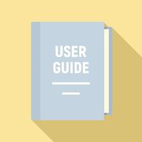 User guide icon, flat style vector