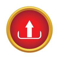 Upload icon, simple style vector