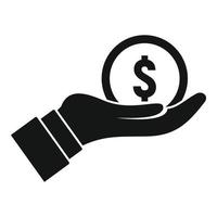 Keep care money transfer icon, simple style vector