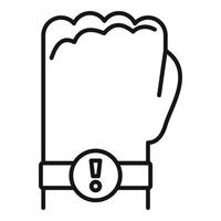 Deadline smartwatch notification icon, outline style vector