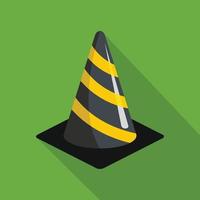 Plastic cone icon, flat style vector