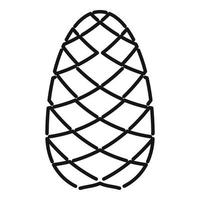 Magic pine cone icon, outline style vector