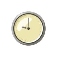 icono de reloj, estilo de dibujos animados vector