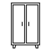 Storage wardrobe icon, outline style vector