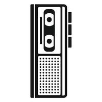 Cassette dictaphone icon, simple style vector