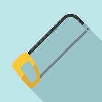 Hacksaw icon, flat style vector