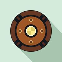 Shield icon, flat style vector