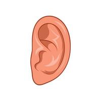 Ear icon, cartoon style vector