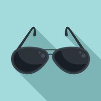 Hunter sunglasses icon, flat style vector