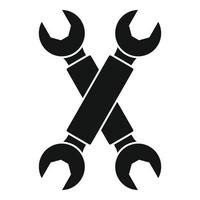 Crossed keys icon, simple style vector