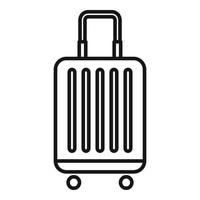 icono de bolsa de viaje de servicio de habitaciones, estilo de esquema vector