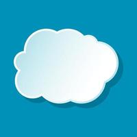 White cloud icon vector