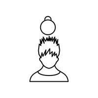 Man with the weight over head icon vector