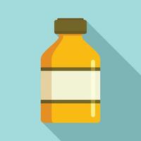 Vaccine bottle icon, flat style vector