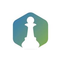 ilustración del vector de plantilla de diseño de logotipo de ajedrez