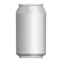 Beer tin can mockup, realistic style vector