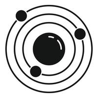 Atom gravity icon, simple style vector